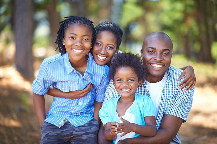 Happy family after family dentistry and pediatric dental care in McAllen, TX